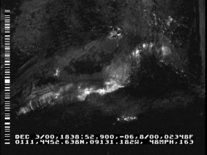 Infrared image showing landfill fire prevention efforts